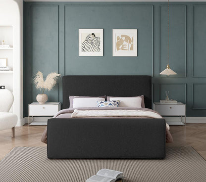 Meridian Furniture - Stylus Black Boucle Fabric King Bed - StylusBlack-K veiw 4