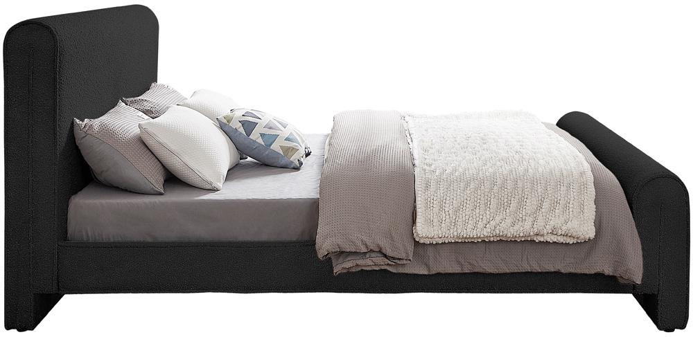 Meridian Furniture - Stylus Black Boucle Fabric King Bed - StylusBlack-K veiw 5