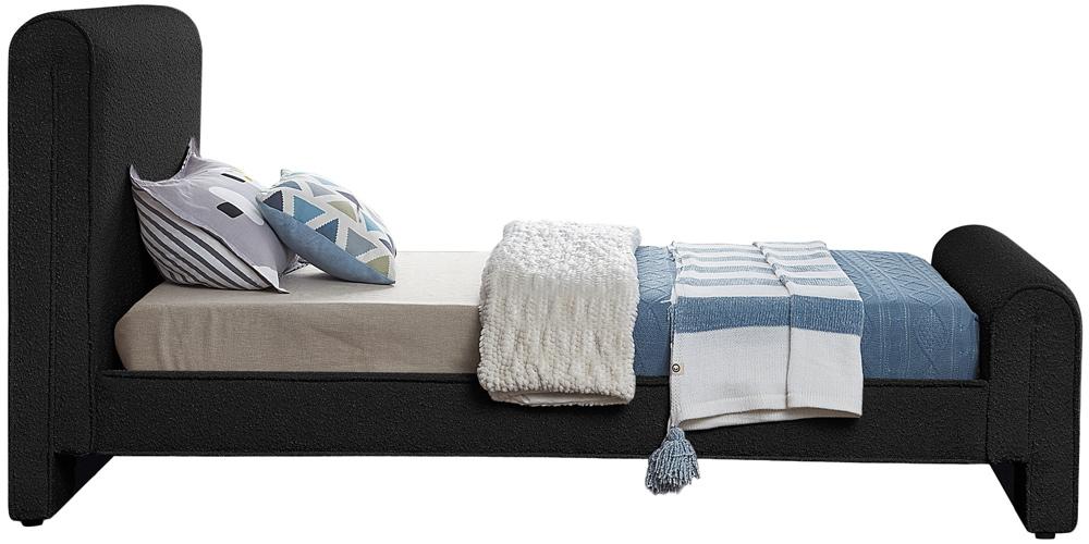 Meridian Furniture - Stylus Black Boucle Fabric Twin Bed - StylusBlack-T veiw 5