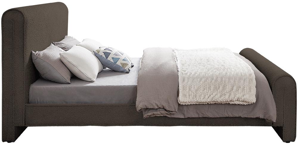Meridian Furniture - Stylus Brown Boucle Fabric Full Bed - StylusBrown-F veiw 5