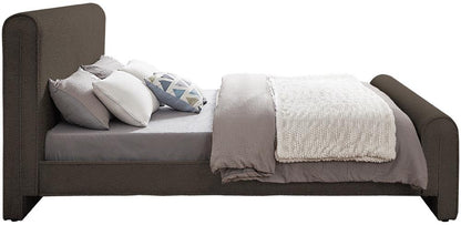 Meridian Furniture - Stylus Brown Boucle Fabric Full Bed - StylusBrown-F veiw 5