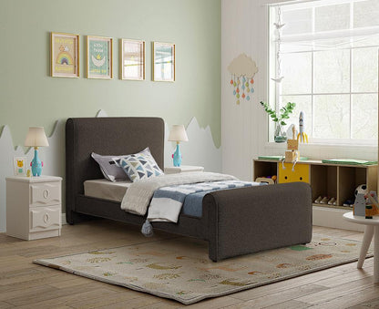 Meridian Furniture - Stylus Brown Boucle Fabric Twin Bed - StylusBrown-T veiw 2