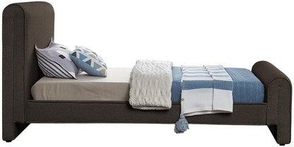 Meridian Furniture - Stylus Brown Boucle Fabric Twin Bed - StylusBrown-T veiw 5