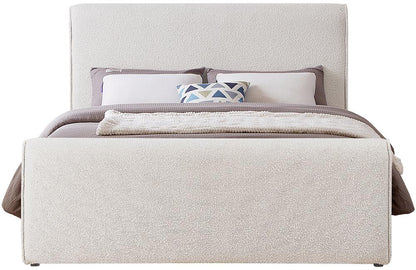 Meridian Furniture - Stylus Cream Boucle Fabric Full Bed - StylusCream-F veiw 3