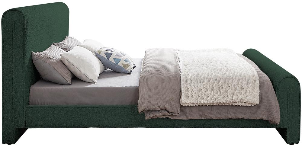 Meridian Furniture - Stylus Green Boucle Fabric King Bed - StylusGreen-K veiw 5