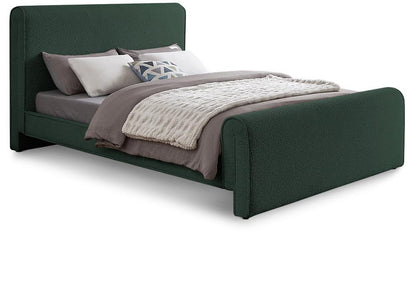 Meridian Furniture - Stylus Green Boucle Fabric Queen Bed - StylusGreen-Q veiw 1