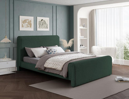 Meridian Furniture - Stylus Green Boucle Fabric Queen Bed - StylusGreen-Q veiw 2