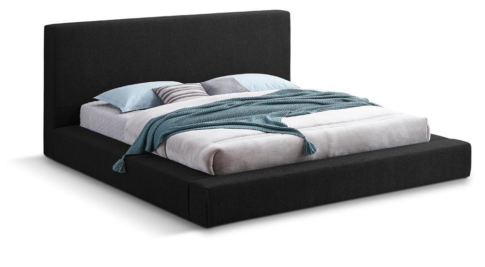 Meridian Furniture - Terra Black Boucle Fabric Full Bed - TerraBlack-F veiw 1