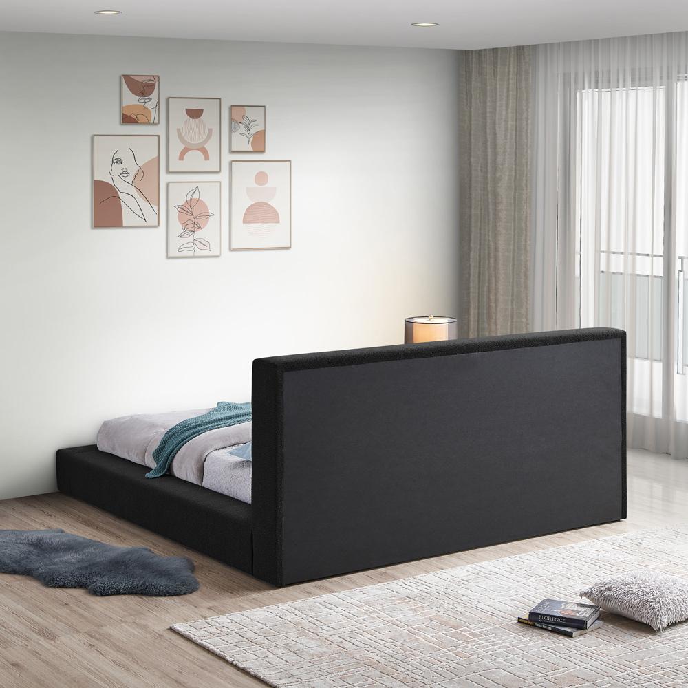 Meridian Furniture - Terra Black Boucle Fabric Full Bed - TerraBlack-F veiw 6
