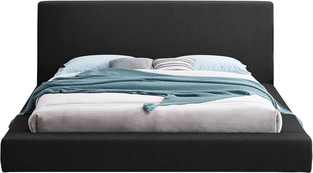 Meridian Furniture - Terra Black Boucle Fabric King Bed - TerraBlack-K veiw 3