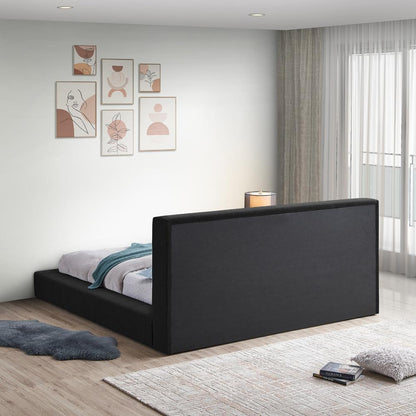 Meridian Furniture - Terra Black Boucle Fabric King Bed - TerraBlack-K veiw 6