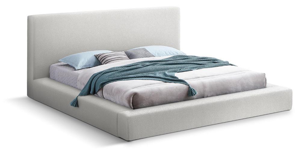 Meridian Furniture - Terra Cream Boucle Fabric King Bed - TerraCream-K veiw 1