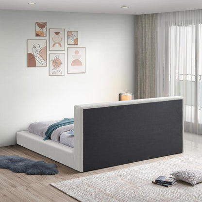 Meridian Furniture - Terra Cream Boucle Fabric King Bed - TerraCream-K veiw 6