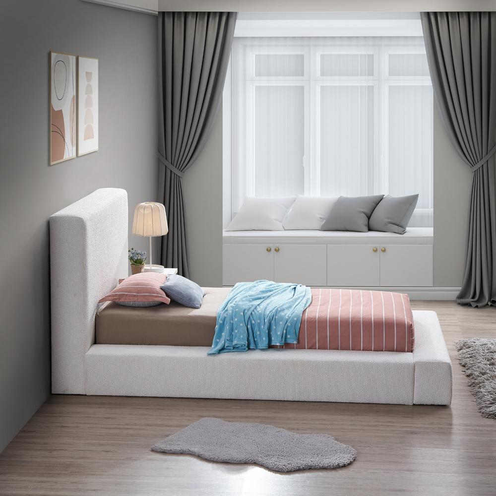 Meridian Furniture - Terra Cream Boucle Fabric Twin Bed - TerraCream-T veiw 5