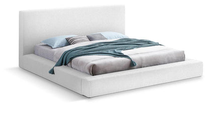 Meridian Furniture - Terra White Boucle Fabric King Bed - TerraWhite-K veiw 1