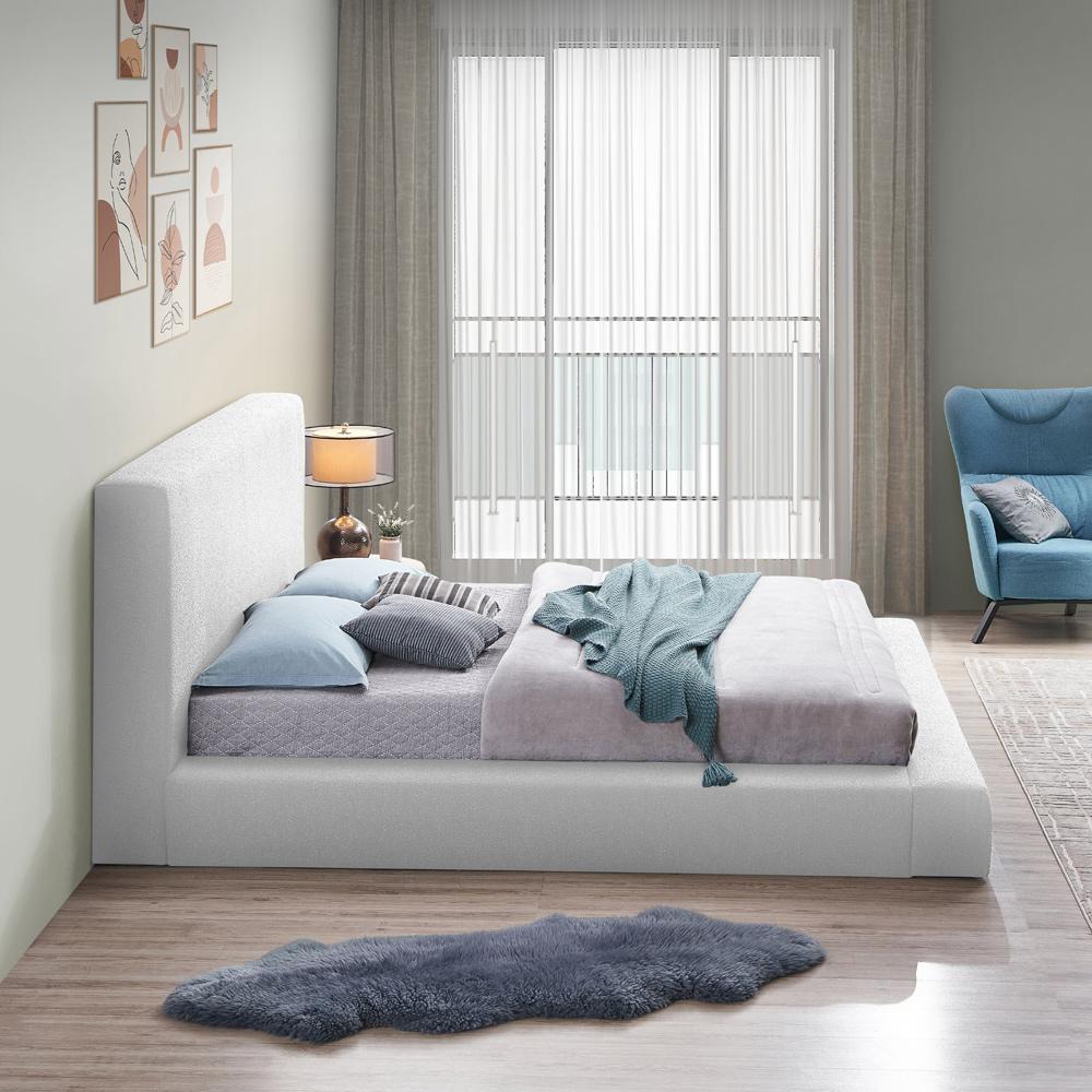Meridian Furniture - Terra White Boucle Fabric King Bed - TerraWhite-K veiw 5