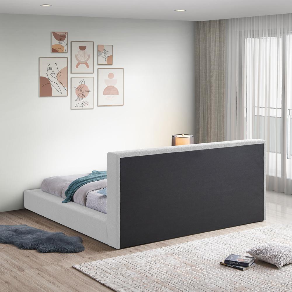 Meridian Furniture - Terra White Boucle Fabric King Bed - TerraWhite-K veiw 6