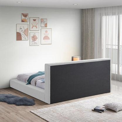 Meridian Furniture - Terra White Boucle Fabric King Bed - TerraWhite-K veiw 6