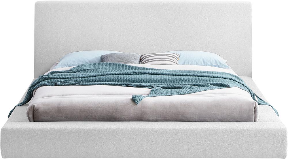 Meridian Furniture - Terra White Boucle Fabric Queen Bed - TerraWhite-Q veiw 3