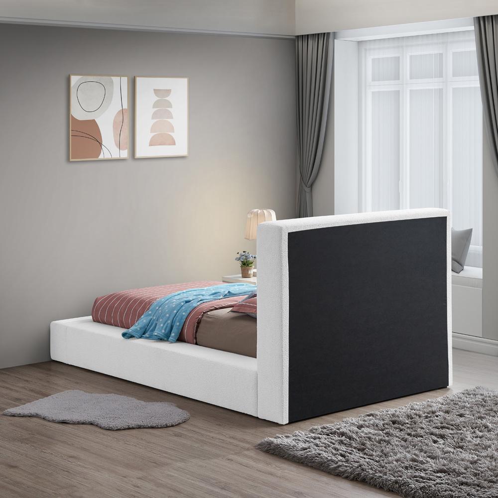 Meridian Furniture - Terra White Boucle Fabric Twin Bed - TerraWhite-T veiw 6