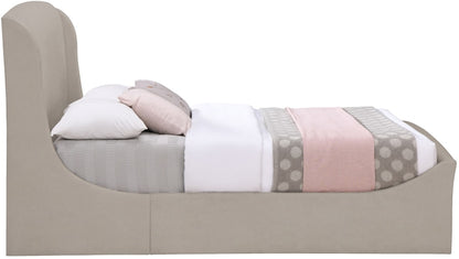 Meridian Furniture - Tess Beige Velvet King Bed - TessBeige-K veiw 5