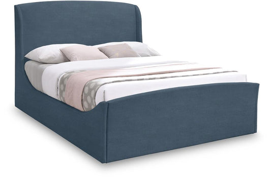 Meridian Furniture - Tess Blue Velvet King Bed - TessBlue-K veiw 1