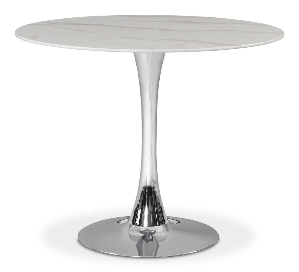 Meridian Furniture - Tulip Chrome Dining Table - 972-T veiw 1