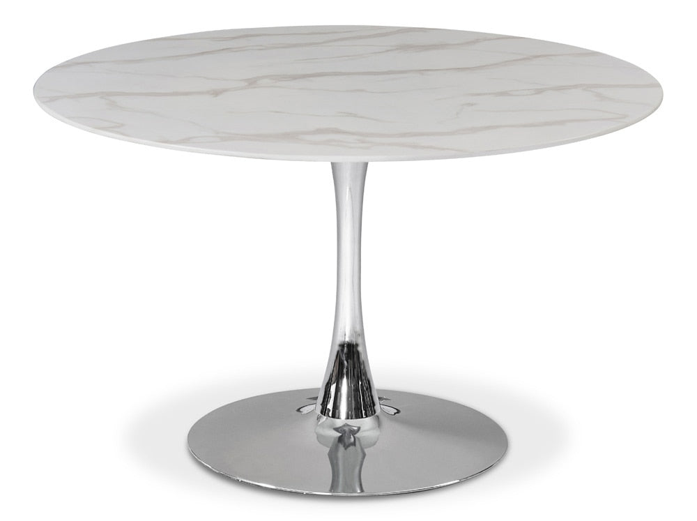 Meridian Furniture - Tulip Chrome Dining Table - 976-T veiw 1