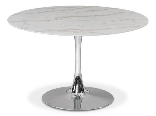 Meridian Furniture - Tulip Chrome Dining Table - 976-T veiw 1