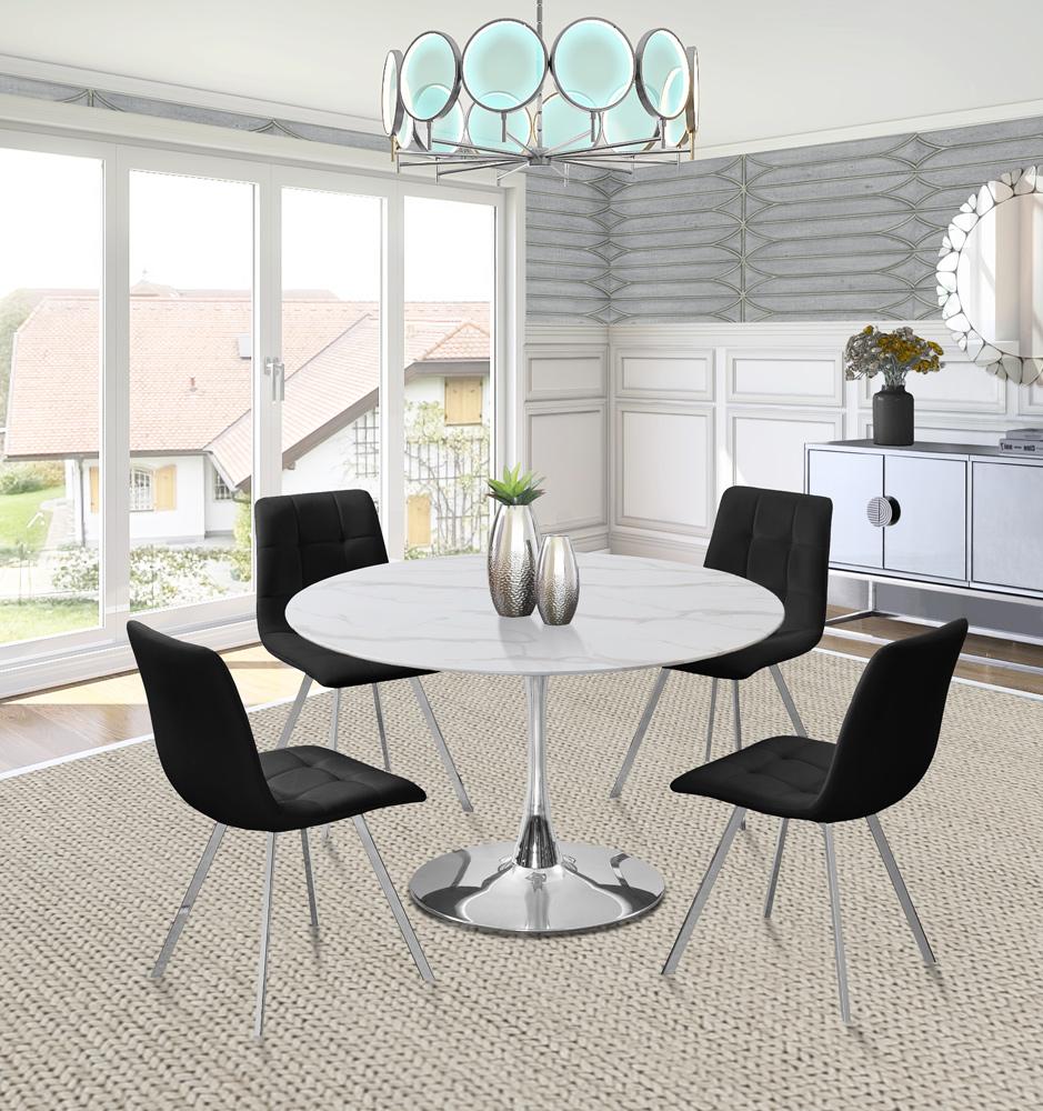 Meridian Furniture - Tulip Chrome Dining Table - 976-T veiw 2