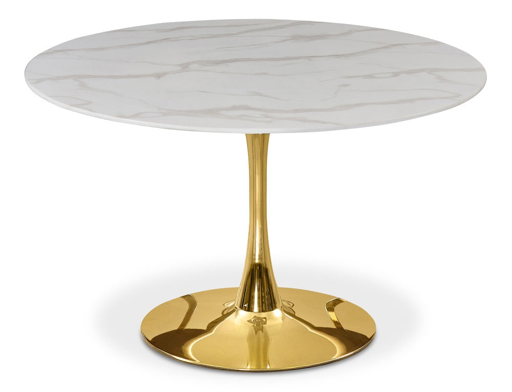 Meridian Furniture - Tulip Gold Dining Table - 975-T veiw 1