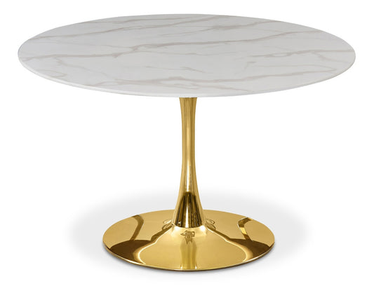 Meridian Furniture - Tulip Gold Dining Table - 975-T veiw 1