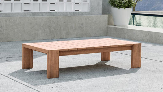 Meridian Furniture - Tulum Natural Teak Outdoor Coffee Table - 353-CT veiw 2