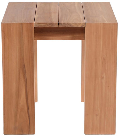 Meridian Furniture - Tulum Natural Teak Outdoor End Table - 353-ET veiw 3