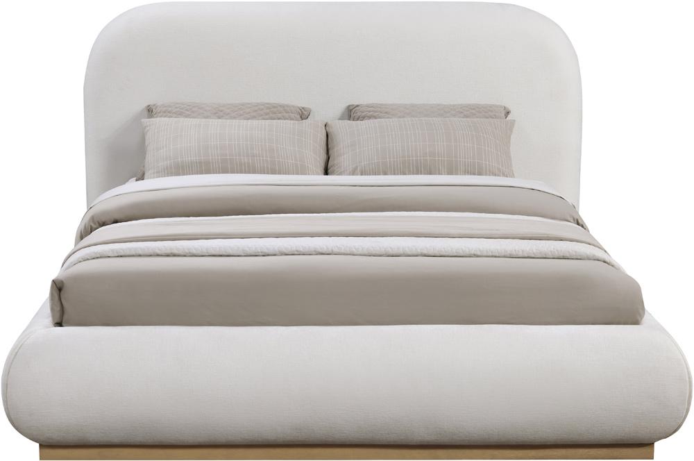 Meridian Furniture - Vaughn Cream Queen Bed - B1211Cream-Q veiw 3
