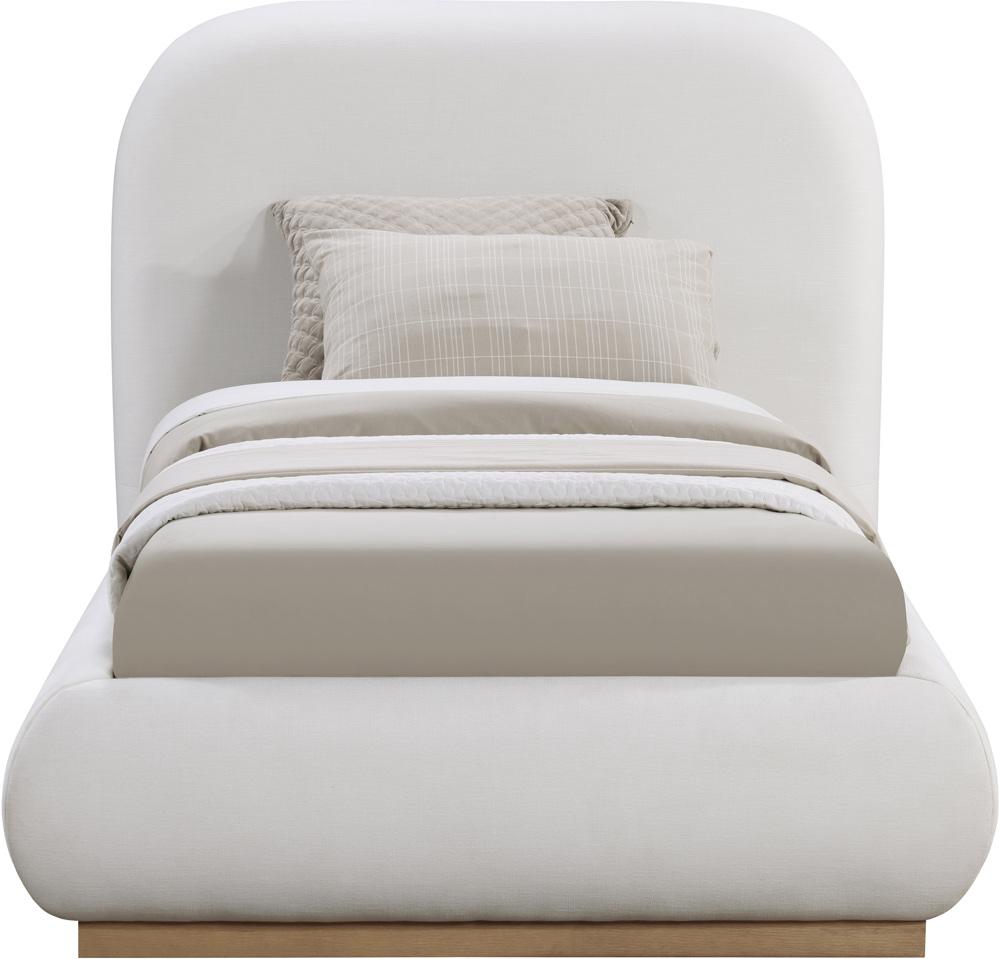 Meridian Furniture - Vaughn Cream Twin Bed - B1208Cream-T veiw 3