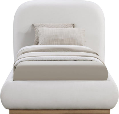 Meridian Furniture - Vaughn Cream Twin Bed - B1208Cream-T veiw 3