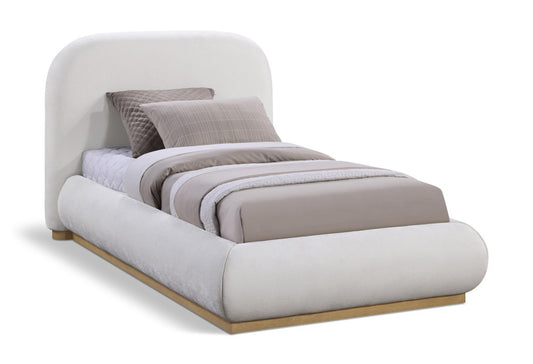 Meridian Furniture - Vaughn Cream Twin Bed - B1211Cream-T veiw 1