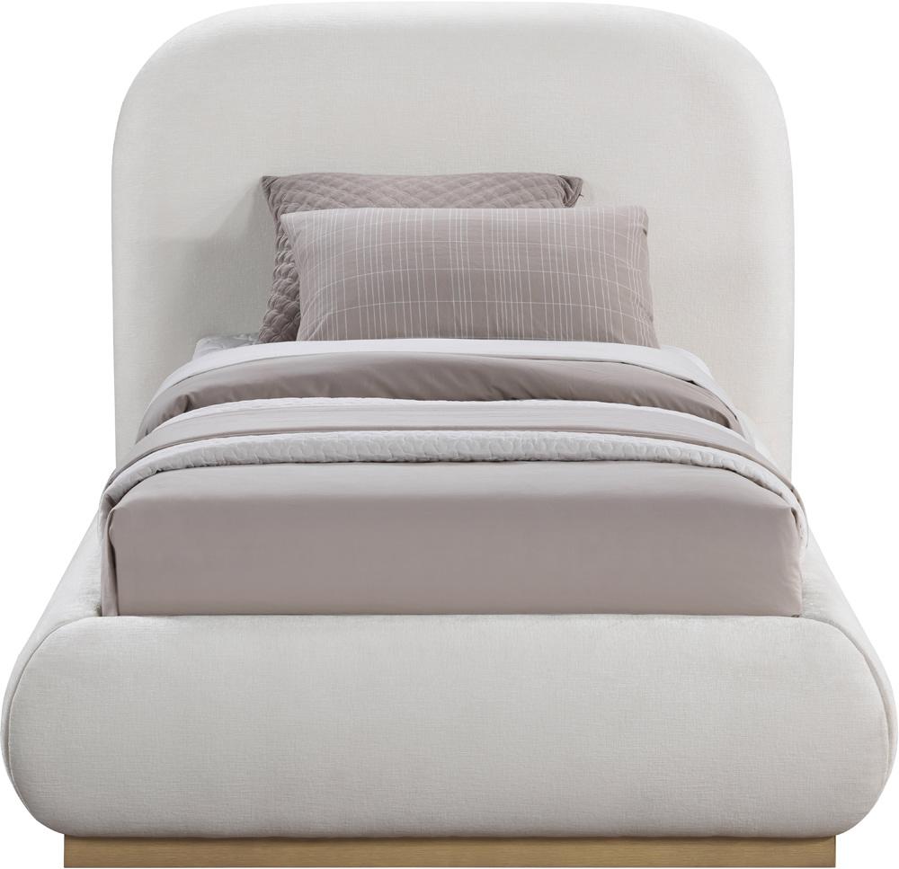 Meridian Furniture - Vaughn Cream Twin Bed - B1211Cream-T veiw 3