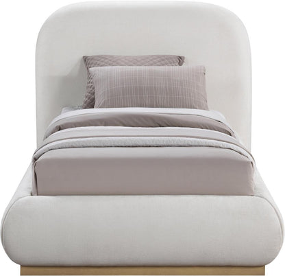 Meridian Furniture - Vaughn Cream Twin Bed - B1211Cream-T veiw 3