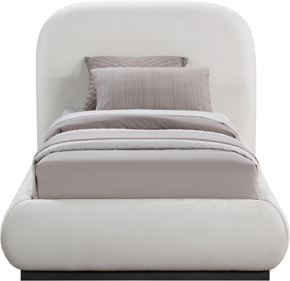 Meridian Furniture - Vaughn Cream Twin Bed - B1214Cream-T veiw 3