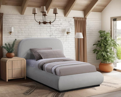 Meridian Furniture - Vaughn Grey Twin Bed - B1214Grey-T veiw 2