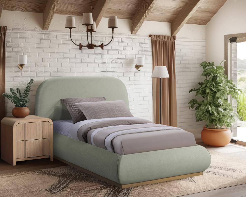 Meridian Furniture - Vaughn Mint Twin Bed - B1211Mint-T veiw 2