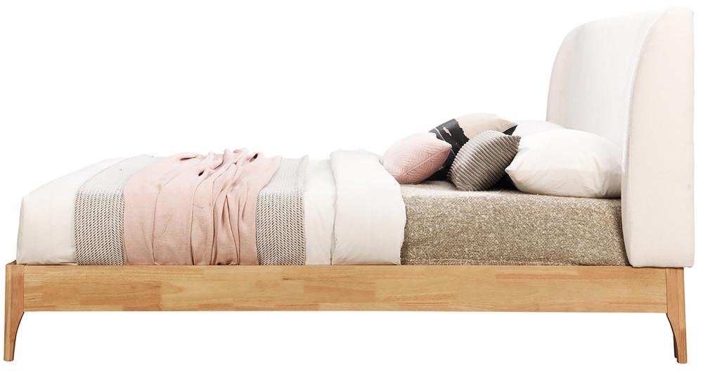 Meridian Furniture - Ventura Cream Polyester Fabric Full Bed - VenturaCream-F veiw 3