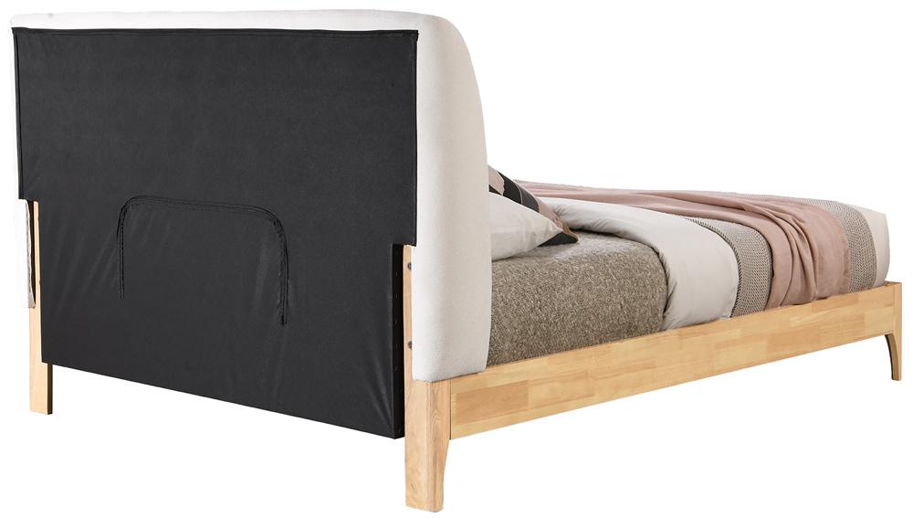 Meridian Furniture - Ventura Cream Polyester Fabric King Bed - VenturaCream-K veiw 4