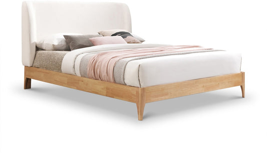 Meridian Furniture - Ventura Cream Polyester Fabric Queen Bed - VenturaCream-Q veiw 1
