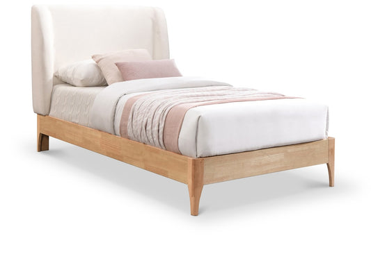 Meridian Furniture - Ventura Cream Polyester Fabric Twin Bed - VenturaCream-T veiw 1
