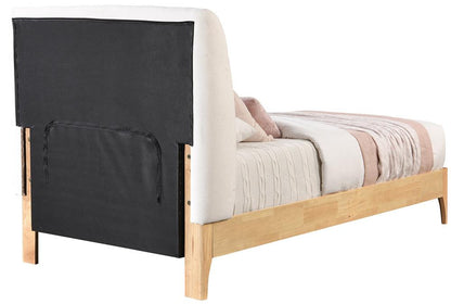 Meridian Furniture - Ventura Cream Polyester Fabric Twin Bed - VenturaCream-T veiw 5