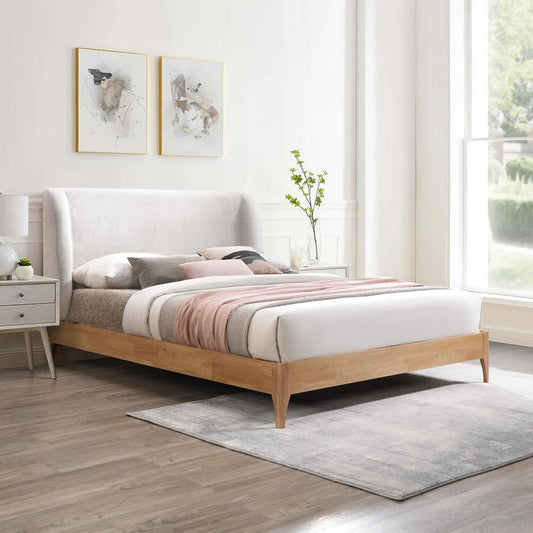 Meridian Furniture - Ventura Grey Polyester Fabric Full Bed - VenturaGrey-F veiw 2
