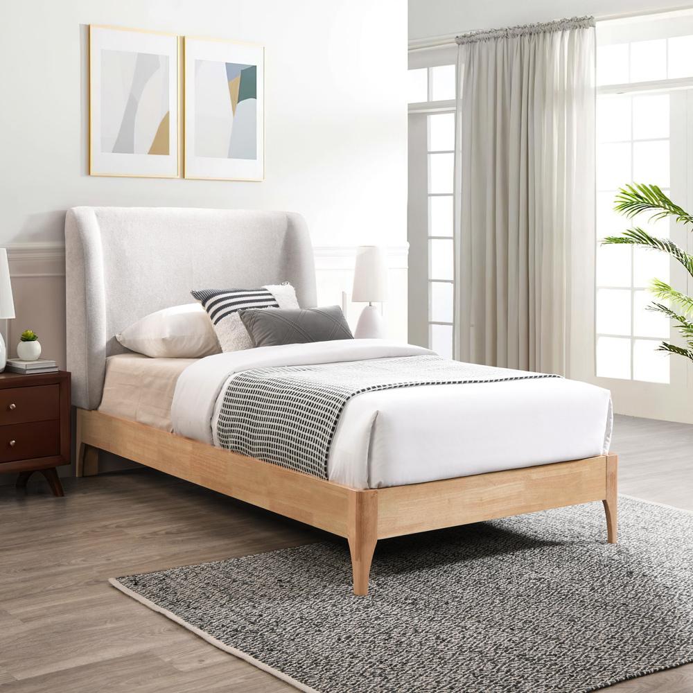 Meridian Furniture - Ventura Grey Polyester Fabric Twin Bed - VenturaGrey-T veiw 2
